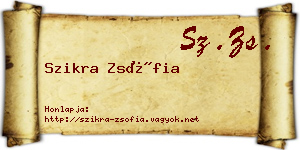 Szikra Zsófia névjegykártya